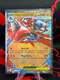 Pokemon Mega Lucario EX 113/217 Ascended Heroes Double Rare TCG Card - Image 1