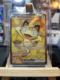 Pokemon TCG Meowth EX 107/088 POR Holo Basic EN 170HP Last-Ditch Catch - Image 1