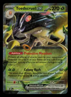 Toedscruel ex 022/197 Double Rare Obsidian Flames Pokemon Near Mint - Image 1