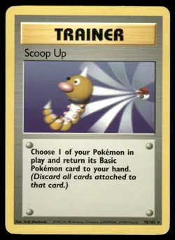 1999 Pokemon Scoop Up Rare Base Set Unlimited 78/102 HP - Image 1