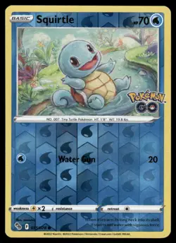 Pokemon Cards Squirtle 015/078 Reverse Holo Pokemon GO Common LP - Image 1