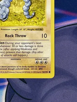 Onix 56/102 1999 Base Set Shadowless Pokemon Card Near Mint 🔥 - Image 4