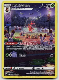 Kricketune GG02/GG70 Crown Zenith Galarian Gallery Pokemon NM - Image 1