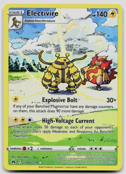Electivire GG08/GG70 Crown Zenith Galarian Gallery Pokemon NM - Image 1