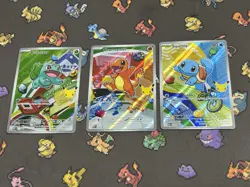 Pokemon First Partner Illustration Collection Series 1 Kanto Gen 1 Starters Set - Image 1