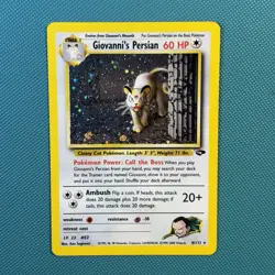 Pokemon Vintage Holo Giovanni's Persian 8/132 Gym Challenge Rare WotC 2000 - Image 1