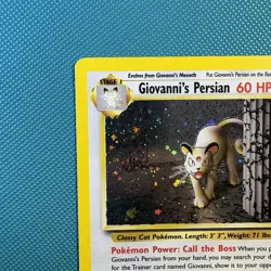Pokemon Vintage Holo Giovanni's Persian 8/132 Gym Challenge Rare WotC 2000 - Image 2