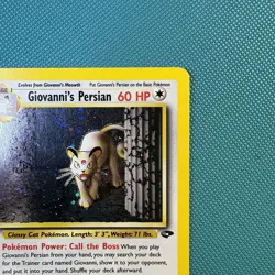 Pokemon Vintage Holo Giovanni's Persian 8/132 Gym Challenge Rare WotC 2000 - Image 3