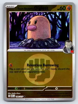 Team Rocket's Diglett (Energy Symbol Pattern) 100/217 Ascended Heroes Pokemon NM - Image 1