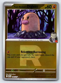 Team Rocket's Diglett (Team Rocket) 100/217 Holo Ascended Heroes Pokemon NM - Image 1