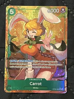OP08-023 Carrot Two Legends One Piece Card Super Rare Foil CCG - Image 1