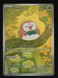 Pokemon TCG Rowlet Illustration Rare Full Art Rare S&V Perfect Order 090/088 - Image 1