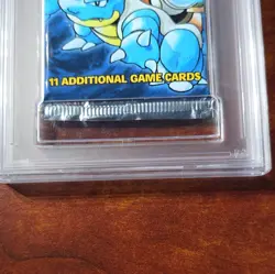 WOTC 1999 Pokemon Base Set Pack. Sealed/Graded Foil Pack. Blastoise Art. PSA 9 - Image 5