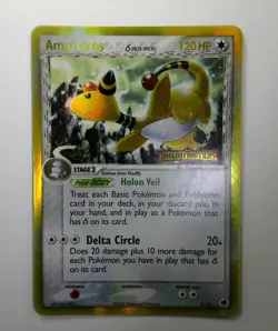 Pokemon Ampharos EX Dragon Frontiers Delta Species Reverse Holo #1/101 STAMPED - Image 1