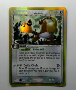 Pokemon Ampharos EX Dragon Frontiers Delta Species Reverse Holo #1/101 STAMPED - Image 2