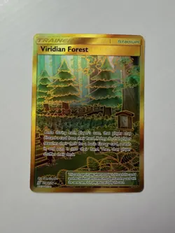 2019 Pokemon SM Unified Minds 256/236 Viridian Forest (SECRET RARE HOLO) NM - Image 1