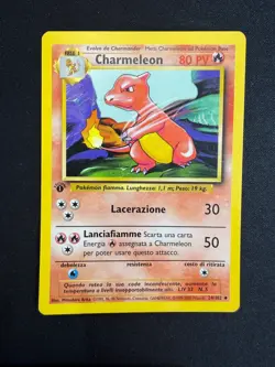 Pokemon Charmeleon 24/102 Set Base Prima Edizione Wizards ITA Carte Vintage - Image 1