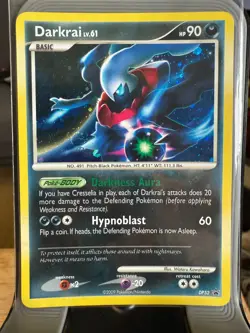 Pokemon TCG EXTREMELY RARE DOUBLE SWIRL DARKRAI HOLO Promo! Diamond & Pearl DP52 - Image 1