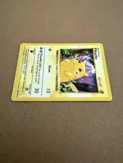 Pokemon Pikachu Red Cheeks Base Set Shadowless Common 58/102 40 HP English - Image 2