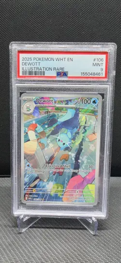 2025 POKEMON WHITE FLARE #106/086 DEWOTT ILLUSTRATION RARE PSA 9 - Image 1