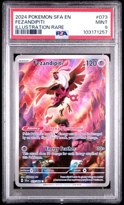 PSA 9 - MINT - 2024 POKEMON SFA EN FEZANDIPITI - ILLUSTRATION RARE - 073 - Image 1