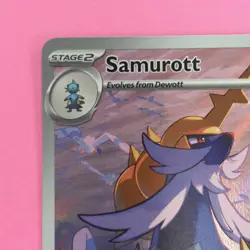 Pokemon TCG Samurott 107/086 Illustration Rare Full Art White Flare - Image 3