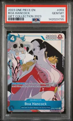 ONE PIECE OP02 059 GIFT COLLECTION 2023 PROMO - BOA HANCOCK PSA 10 GEM MINT - Image 1