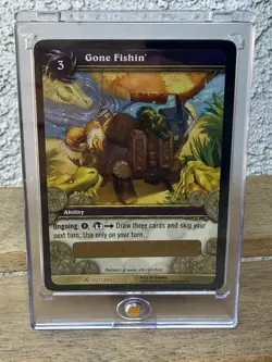 WoW TCG Gone Fishin’ Card Fishing Chair World Of Warcraft Trading Card Game - Image 1