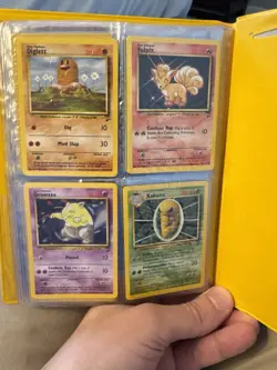 Pokemon TCG Base Set & Deoxys Card Lot in Yellow Binder Bulbasaur Diglett Vulpix - Image 2