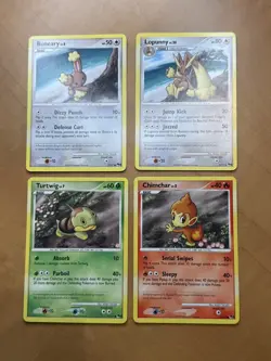 Pokemon Cards Pop Series 9 Bundle: Lopunny / Buneary / Turtwig / Chimchar - Image 1