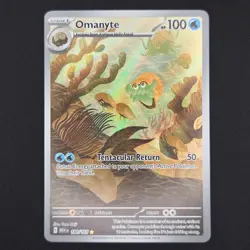 Pokemon TCG Card Omanyte 180/165 S&V 151 Illustration Rare *English* - LP+ - Image 1