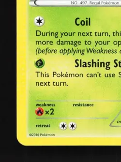 Serperior 7/124 LP Fates Collide English Pokemon Card TCG - Image 2
