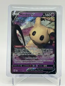 Mimikyu V 068/172 Brilliant Stars NM Ultra Rare Pokemon Card - Image 1
