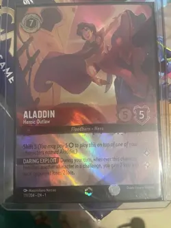 Disney Lorcana First Chapter Aladdin Heroic Outlaw Alt Art Enchanted 211/204 NM - Image 1