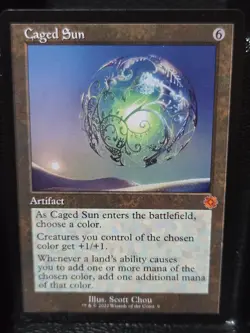 Caged Sun 9 The Brothers' War: Retro Frame Artifacts Magic: The Gathering NM - Image 1