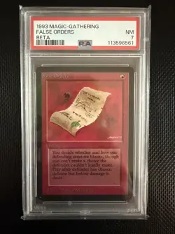 1993 MTG False Orders PSA 7 Near Mint Limited Edition BETA Magic the Gathering - Image 1