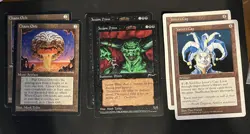 Oversized Magic MTG 90s Promo - Chaos Orb, Juzam Djinn, Jester's Cap - Image 1