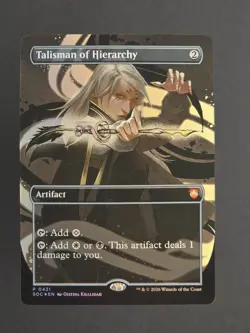 MTG Talisman of Hierarchy Borderless Foil Secrets of Strixhaven SOC 0431 Promo - Image 1