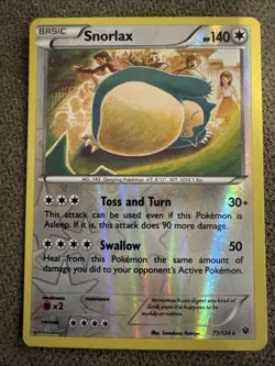 Snorlax 77/124 Fates Collide Reverse Holo LP 2016 Pokemon TCG - Image 1