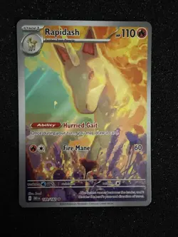 Pokemon TCG Rapidash 189/182 Destined Rivals Holo Illustration Rare NM - Image 1