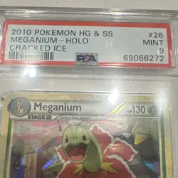 2010 Pokemon Meganium Cracked Ice Holo Deck Exclusives 026/123 PSA 9 - Image 2
