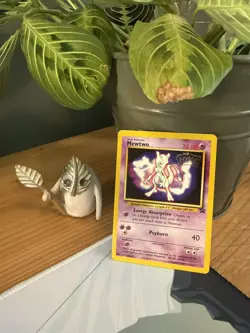 Pokemon TCG Mewtwo Black Star Promos Kids WB Presents 1st Movie Stamp ✨ - Image 1
