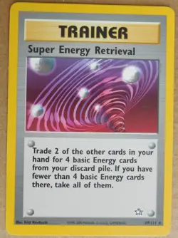 Super Energy Retrieval 89/111 Rare Non-Holo Neo Genesis Pokemon Trainer NM/LP - Image 1
