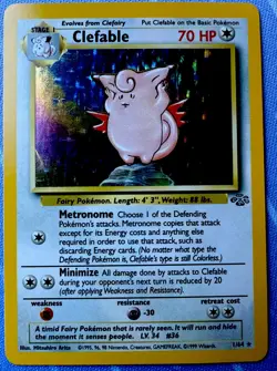 Clefable 1/64 HOLO Jungle VINTAGE 1999 Pokemon - Image 1