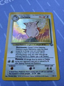 Clefable 1/64 HOLO Jungle VINTAGE 1999 Pokemon - Image 3