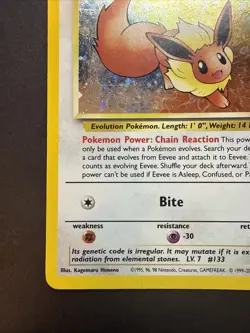 2000 Pokemon HOLO EEVEE Black Star Promo - #11 - Image 5