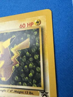 1999 Pokemon Pikachu Black Star Promo #1 + Collectable Pikachu Coin!!! - Image 5