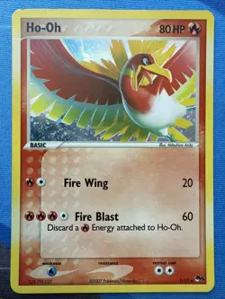 2007 Pokemon HOLO Ho-Oh Pop Series 5 RARE #1/17 - Image 1