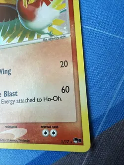 2007 Pokemon HOLO Ho-Oh Pop Series 5 RARE #1/17 - Image 5