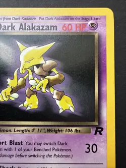 Dark Alakazam 18/82 - Team Rocket VINTAGE Pokemon 2000 + VINTAGE COIN! - Image 5